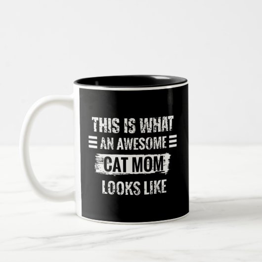 Tasse 2 Couleurs Maman de chat (Gauche)