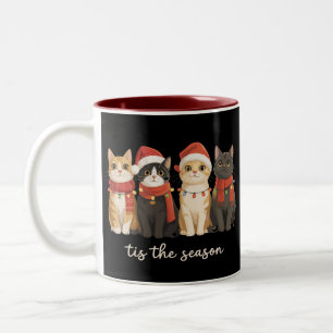 Tasse 2 Couleurs Maman de chat mignonne Noël Amateur de chats Cadea