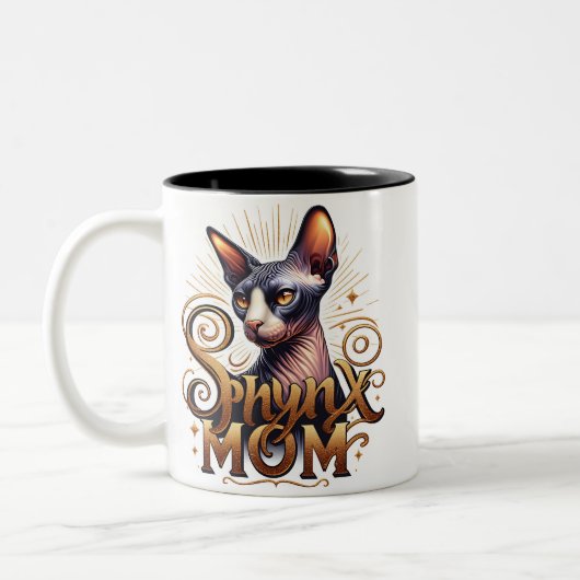 Tasse 2 Couleurs Maman de chat Sphynx (Gauche)