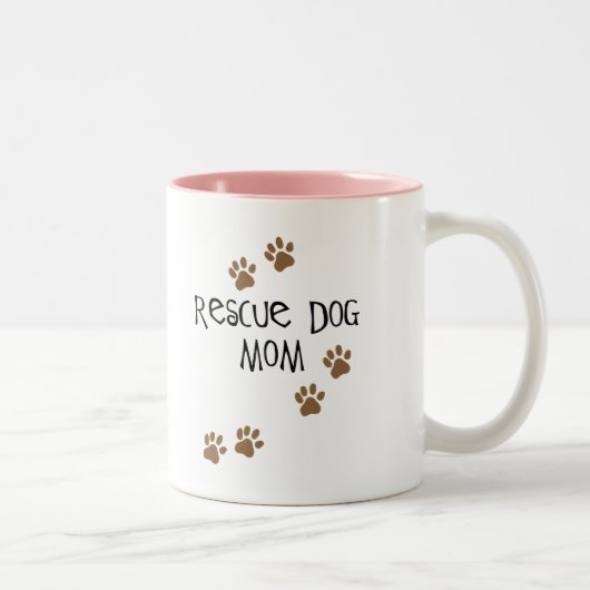 Tasse 2 Couleurs Maman de chien de délivrance (Droit)
