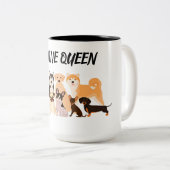Tasse 2 Couleurs Maman de chien élégant (Devant droit)