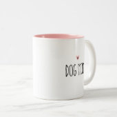 Tasse 2 Couleurs Maman de chien | Maman moderne Couleur de coeur pe (Devant droit)