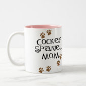 Tasse 2 Couleurs Maman de cocker pour des mamans de chien (Gauche)