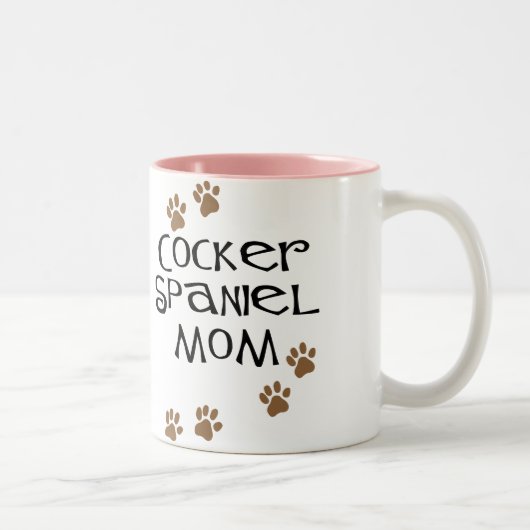 Tasse 2 Couleurs Maman de cocker pour des mamans de chien (Droit)