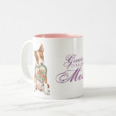 Tasse 2 Couleurs Maman de coeur de Basenji (Devant gauche)