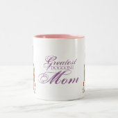 Tasse 2 Couleurs Maman de coeur de Basenji (Centre)