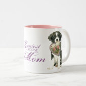 Tasse 2 Couleurs Maman de coeur de border collie (Devant droit)