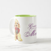 Tasse 2 Couleurs Maman de coeur de cocker (Devant gauche)