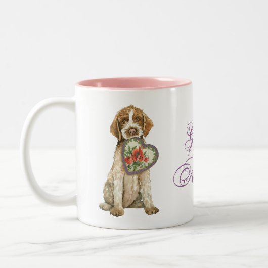 Tasse 2 Couleurs Maman de coeur de griffon (Gauche)