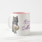 Tasse 2 Couleurs Maman de coeur de Schipperke (Devant gauche)