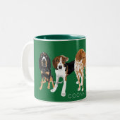 Tasse 2 Couleurs Maman de Coonhound (Devant gauche)