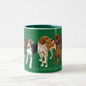 Tasse 2 Couleurs Maman de Coonhound (Centre)