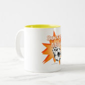 Tasse 2 Couleurs Maman de football (Devant gauche)