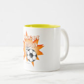 Tasse 2 Couleurs Maman de football (Devant droit)