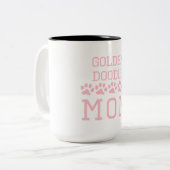Tasse 2 Couleurs Maman de Goldendoodle (Devant gauche)