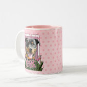 Tasse 2 Couleurs Maman de joyeux anniversaire - rottweiler - (Devant gauche)