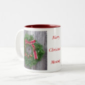 Tasse 2 Couleurs Maman de Joyeux Noël (Devant gauche)