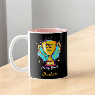 Tasse 2 Couleurs Maman de l'année Fête des Mères Drôle & Mignonne