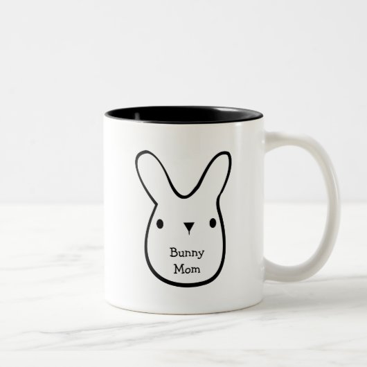 Tasse 2 Couleurs Maman de lapin (personnalisable) (Droit)