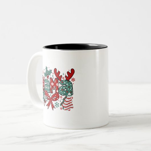 Tasse 2 Couleurs Maman de Noël (Devant gauche)