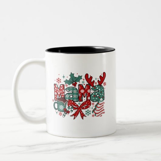 Tasse 2 Couleurs Maman de Noël (Gauche)