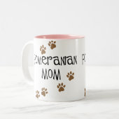 Tasse 2 Couleurs Maman de Pomeranian (Devant gauche)