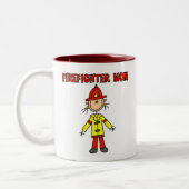 Tasse 2 Couleurs Maman de sapeur-pompier (Gauche)