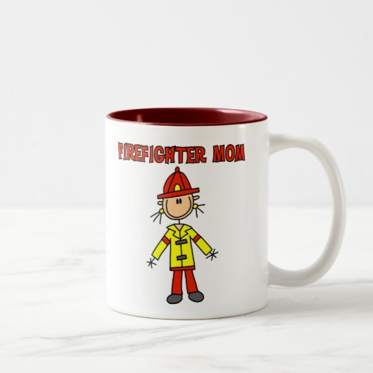 Tasse 2 Couleurs Maman de sapeur-pompier (Droit)