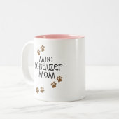 Tasse 2 Couleurs Maman de Schnauzer miniature (Devant gauche)