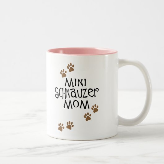 Tasse 2 Couleurs Maman de Schnauzer miniature (Droit)