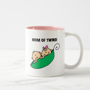 Tasse 2 Couleurs Maman de Twins-Peas dans un Pod Tshirts et cadeaux