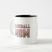 Tasse 2 Couleurs Maman du baseball (Devant gauche)
