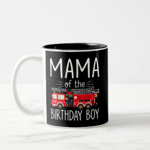 Tasse 2 Couleurs Maman du garçon d'anniversaire Camion d'incendie p