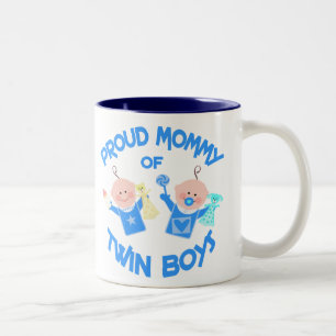 Tasse 2 Couleurs Maman du jour de mère des garçons jumeaux