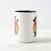 Tasse 2 Couleurs Maman d'un Basshole Funny Basset Hound Chien Maman (Centre)