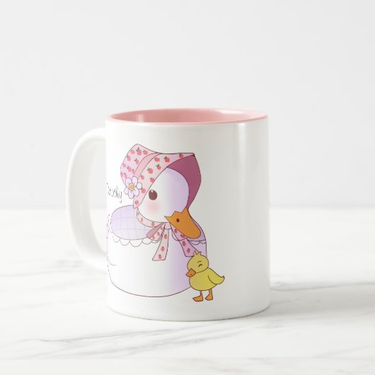Tasse 2 Couleurs Maman Et Bébé Canard (Devant gauche)
