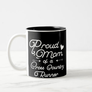 Tasse 2 Couleurs Maman fière - coureur de pays croisé