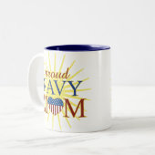 Tasse 2 Couleurs Maman fière de marine (Devant gauche)