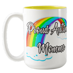 Tasse 2 Couleurs Maman fière d'un enfant autiste