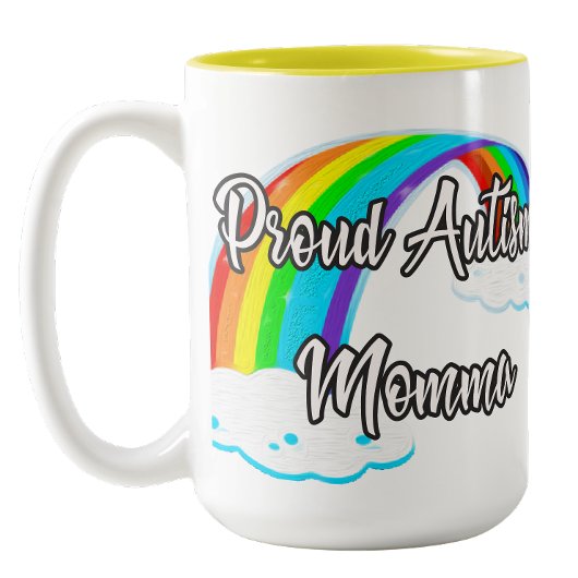 Tasse 2 Couleurs Maman fière d'un enfant autiste