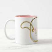 Tasse 2 Couleurs Maman fière rose d'armée (Gauche)