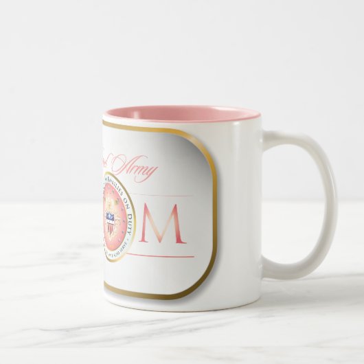 Tasse 2 Couleurs Maman fière rose d'armée (Droit)