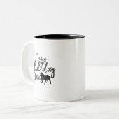 Tasse 2 Couleurs Maman folle de bouledogue (Devant gauche)