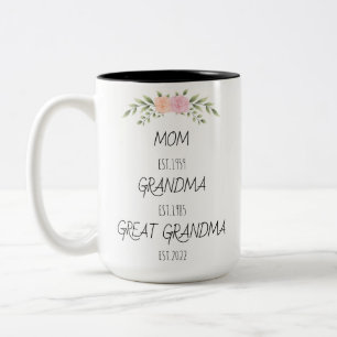 Tasse 2 Couleurs Maman Grand-mère Grand-mère Est Personnalisée A