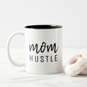 Tasse 2 Couleurs Maman Hustle Fête des Mères Moderne Design