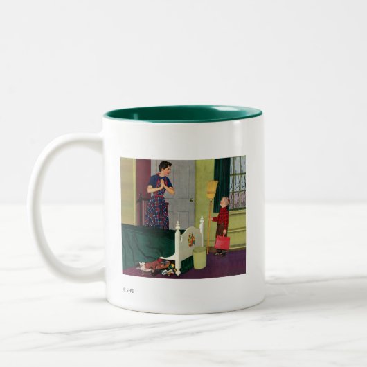Tasse 2 Couleurs Maman, J'Ai Nettoyé Ma Chambre ! (Gauche)