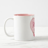 Tasse 2 Couleurs Maman Je t'aime / Coeur (Gauche)