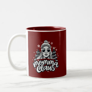 Tasse 2 Couleurs Maman Maman Claus Santa Noël drôle de Noël Christm