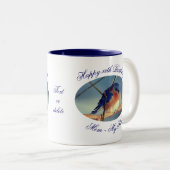 Tasse 2 Couleurs Maman Mon Héros Joyeux Anniversaire Bluebird Perso (Devant droit)