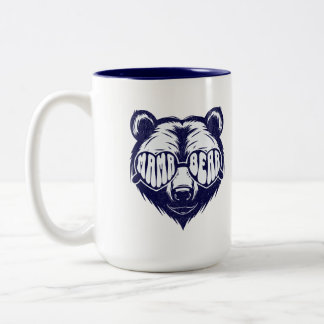 Tasse 2 Couleurs Maman Ours Cool Portant des Lunettes de Soleil Ble